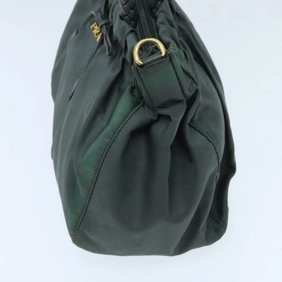 PRADA Hand Bag Nylon 2way Khaki Gold - Picture 4 of 14